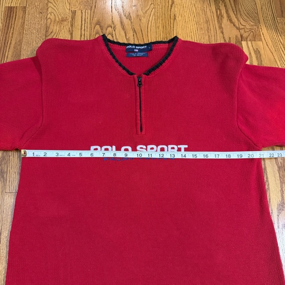 Vintage Red Ralph Lauren Polo Sport Sweater - Picture 8 of 10